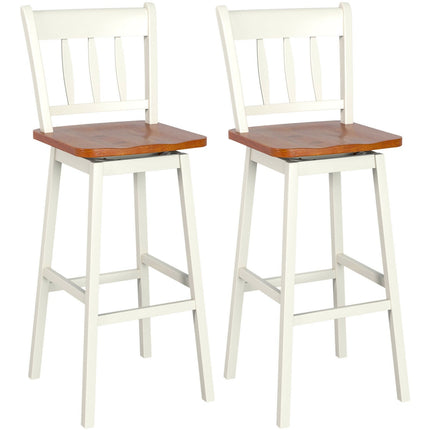 30.5 Inches Set of 2 Swivel Bar Stools with 360¬∞ Swiveling