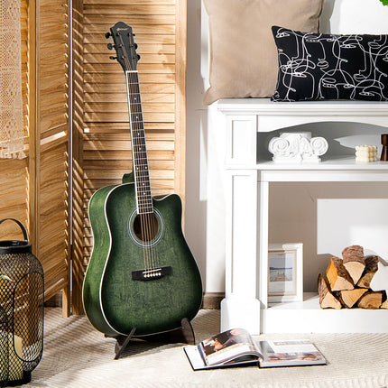 41 Inch Full Size Cutaway Acoustic Guitar Set for Beginner