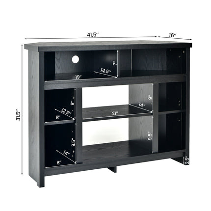 Modern Corner TV Stand with Adjustable Shelves for TVs up to 48 Inch