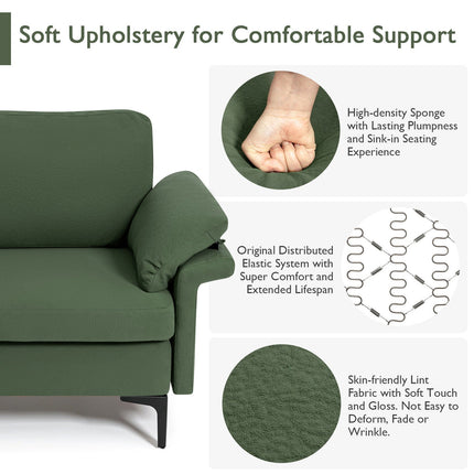 Modern Fabric Accent Armchair with Original Distributed Spring and Armrest Cushions