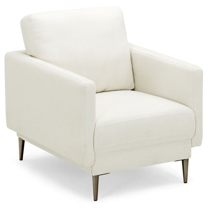 Modern Upholstered Accent Chair with Removable Backrest Cushion