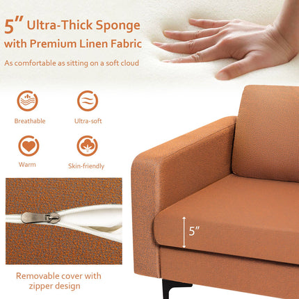 Modern Accent Armchair with Side Storage Pocket