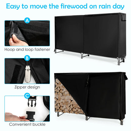 4 Feet/5 Feet/6 Feet/8 Feet Firewood Storage Log Rack