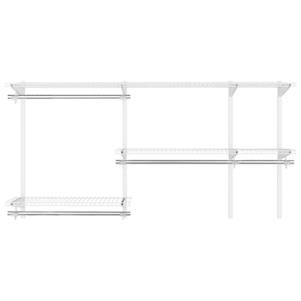 Custom Closet Organizer Kit 3 to 5 Feet Wall-Mounted Closet System with Hang Rod