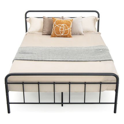 Heavy Duty Metal Platform Bed Frame with Headboard
