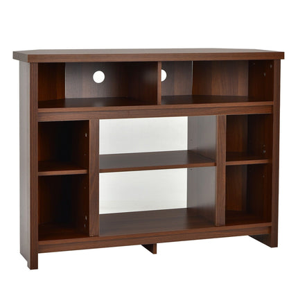 Modern Corner TV Stand with Adjustable Shelves for TVs up to 48 Inch