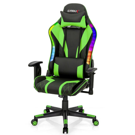 Gaming Chair Adjustable Swivel Computer Chair with Dynamic LED Lights