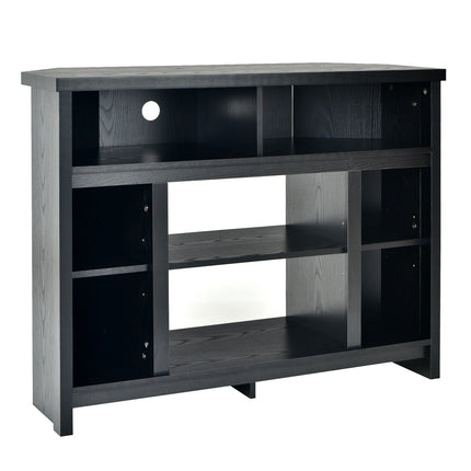 Modern Corner TV Stand with Adjustable Shelves for TVs up to 48 Inch