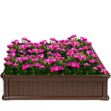 48 Inch Raised Garden Bed Planter for Flower Vegetables Patio