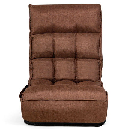 4-Position Adjustable Floor Chair Folding Lazy Sofa