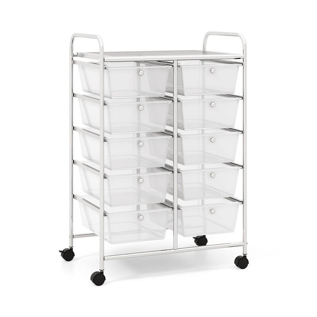 10-Drawer Rolling Storage Cart