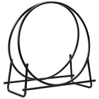 Inch Tubular Steel Log Hoop Firewood Storage Rack