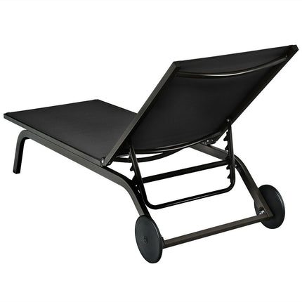 Aluminum Fabric Outdoor Patio Lounge Chair with Adjustable Reclining