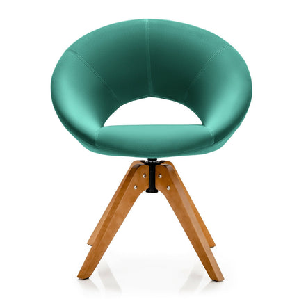 Swivel Accent Chair with Oversized Upholstered Seat for Home Office