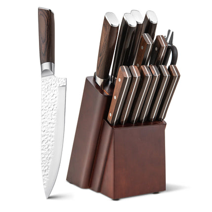 15 Pieces Stainless Steel Knife Set with Ergonomic Handle