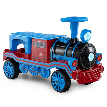 12V 2-Seater Ride on Toy with Train Whistle and Removable Chair