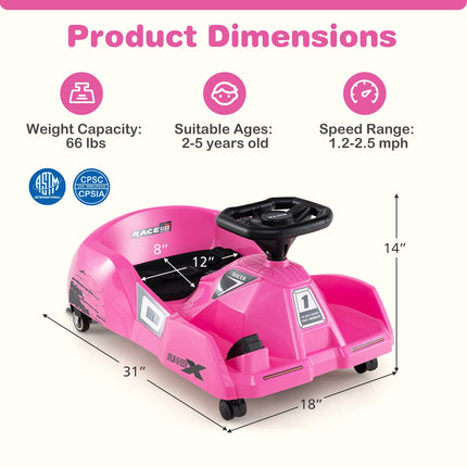 12V Electric Cleaning Go Kart with Detachable Mop and Remote Control