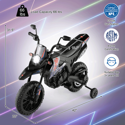 Aprilia Licensed Kids Ride On Motorcycle with 2 Training Wheels