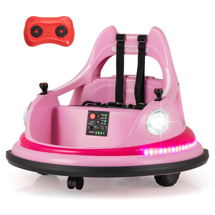 12V Kids Ride On Bumper Car with Remote Control and Dual Joysticks