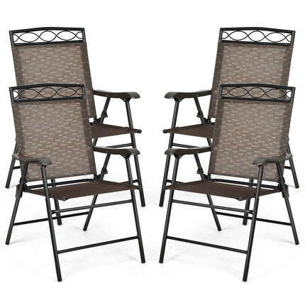 Set of 4 Patio Folding Chairs
