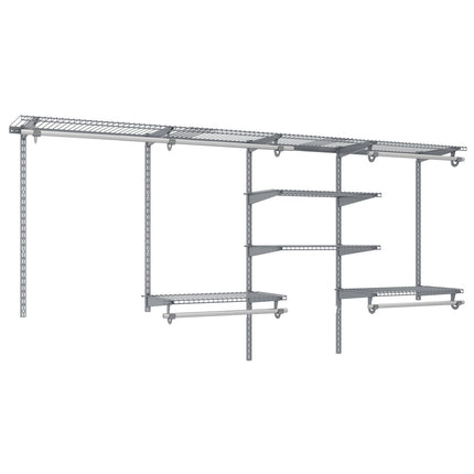 4-8 Feet Closet Organizers and Storage System with Hanging Rod for Laundry Bedroom
