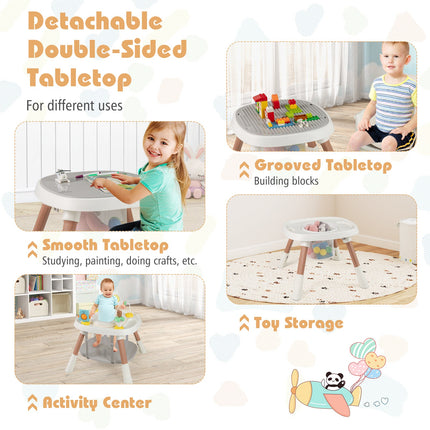 16-in-1 Baby High Chair with Activity Center and Booster Seat for Babies and Toddlers