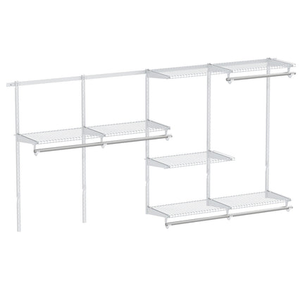 Closet System 4-8 FT Wall-Mounted Closet Shelves and Rod