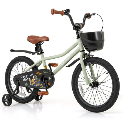 14-Inch Kids Bike Adjustable with Training Wheels for 3-5 Years Old