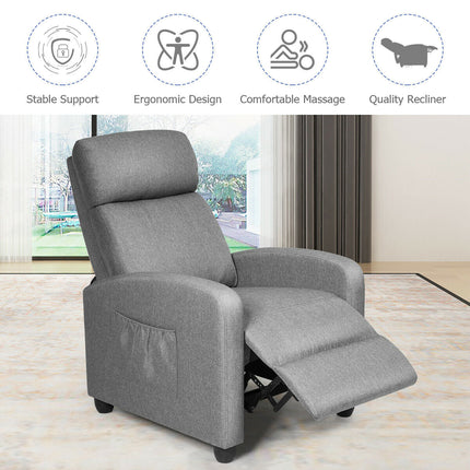 Recliner Sofa Wingback Chair with Massage Function