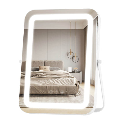 16 x 12 Inch Rectangular Vanity Makeup Mirror with 3 Color Dimmable Lighting