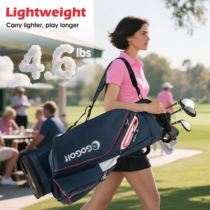 Golf Cart Bag Lightweight Portable Golf Club Organizer Bag