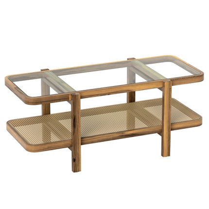 Modern Living Room Furniture Set (Bookcase + Coffee Table + End Table + Accent Chair)