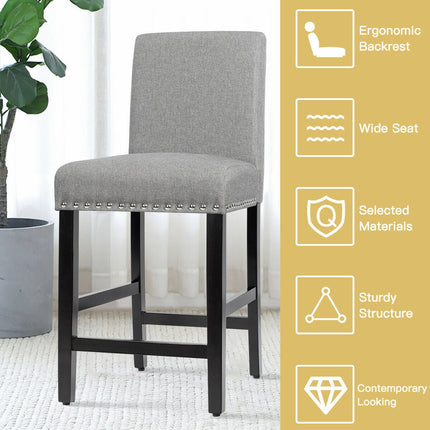 25 Inch Kitchen Chairs w/ Rubber Wood Legs