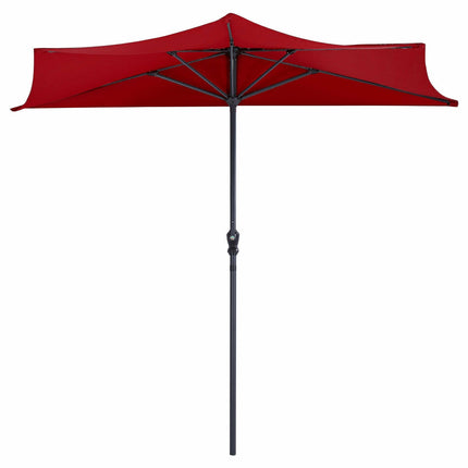 9Ft Patio Bistro Half Round Umbrella