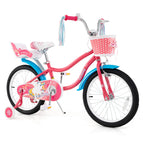 5 Years Old Kids Bike With Doll Seat And Training Wheels