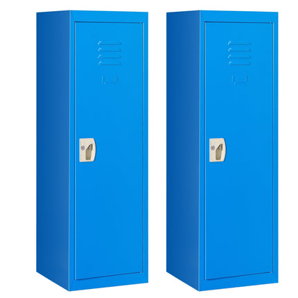48 Inch Kid Safe Storage Children Single Tier Metal Locker-Blue