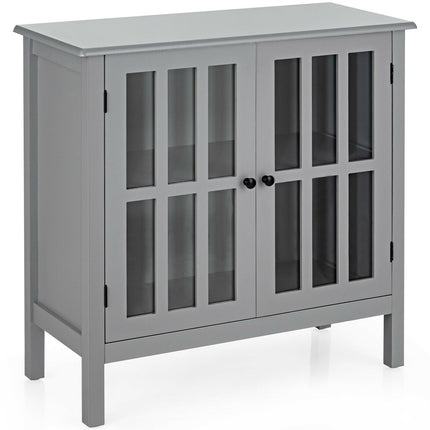Glass Door Sideboard Console Storage Buffet Cabinet