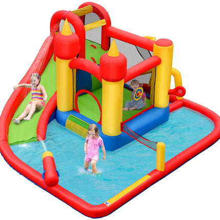 Inflatable Water Slide Jumper Bounce House with Ocean Ball without Blower