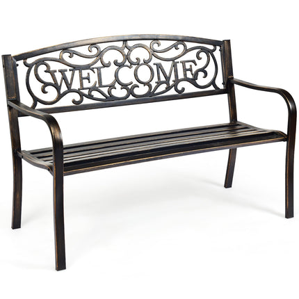Outdoor Furniture Steel Frame Porch Garden Bench