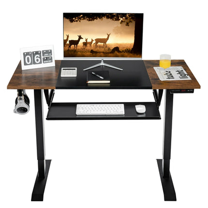 48 Inch Electric Sit to Stand Desk with Keyboard Tray