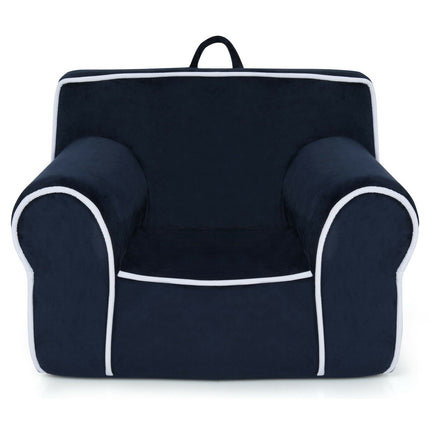 Upholstered Kids Sofa with Velvet Fabric and High-Quality Sponge
