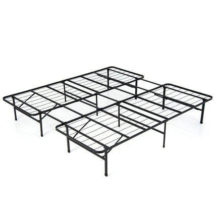 Full/King Size Folding Steel Platform Bed Frame for Kids and Adults