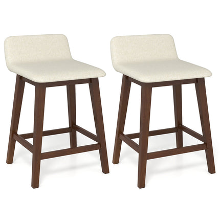 24 Inch Counter Height Bar Stools Set of 2 with Low Back