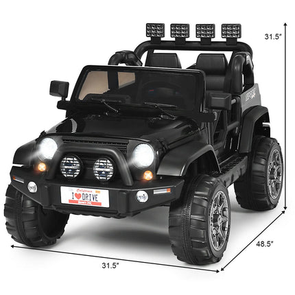 12V 2-Seater Ride on Car Truck with Remote Control and Storage Room