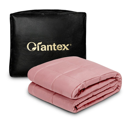 20 lbs 60" x 80" Heavy Weighted Soft Breathable Blanket with Natural Bamboo Fabric -Pink