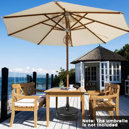 27 lbs Fillable Round Umbrella Base Stand for Yard Garden Poolside