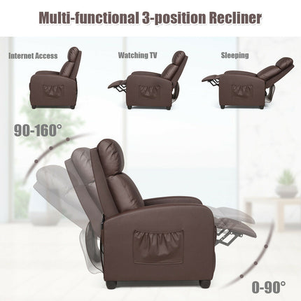 Recliner Sofa Wingback Chair with Massage Function