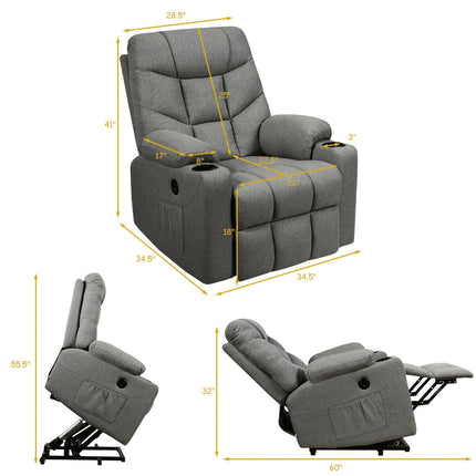 Electric Power Lift Recliner Massage Sofa