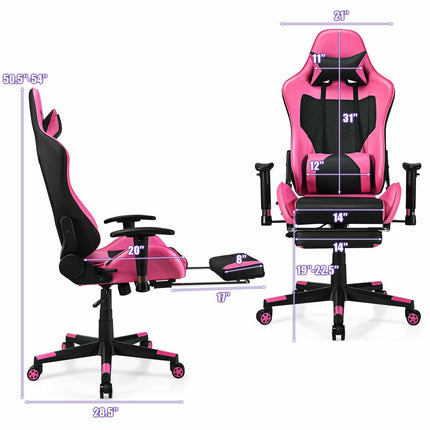 PU Leather Gaming Chair with USB Massage