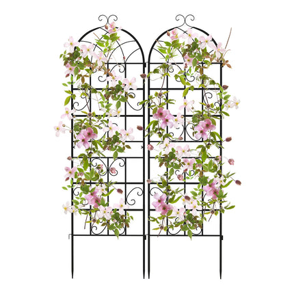 2/4 Pack 71 x 20 Inch Metal Garden Trellis for Climbing Plants